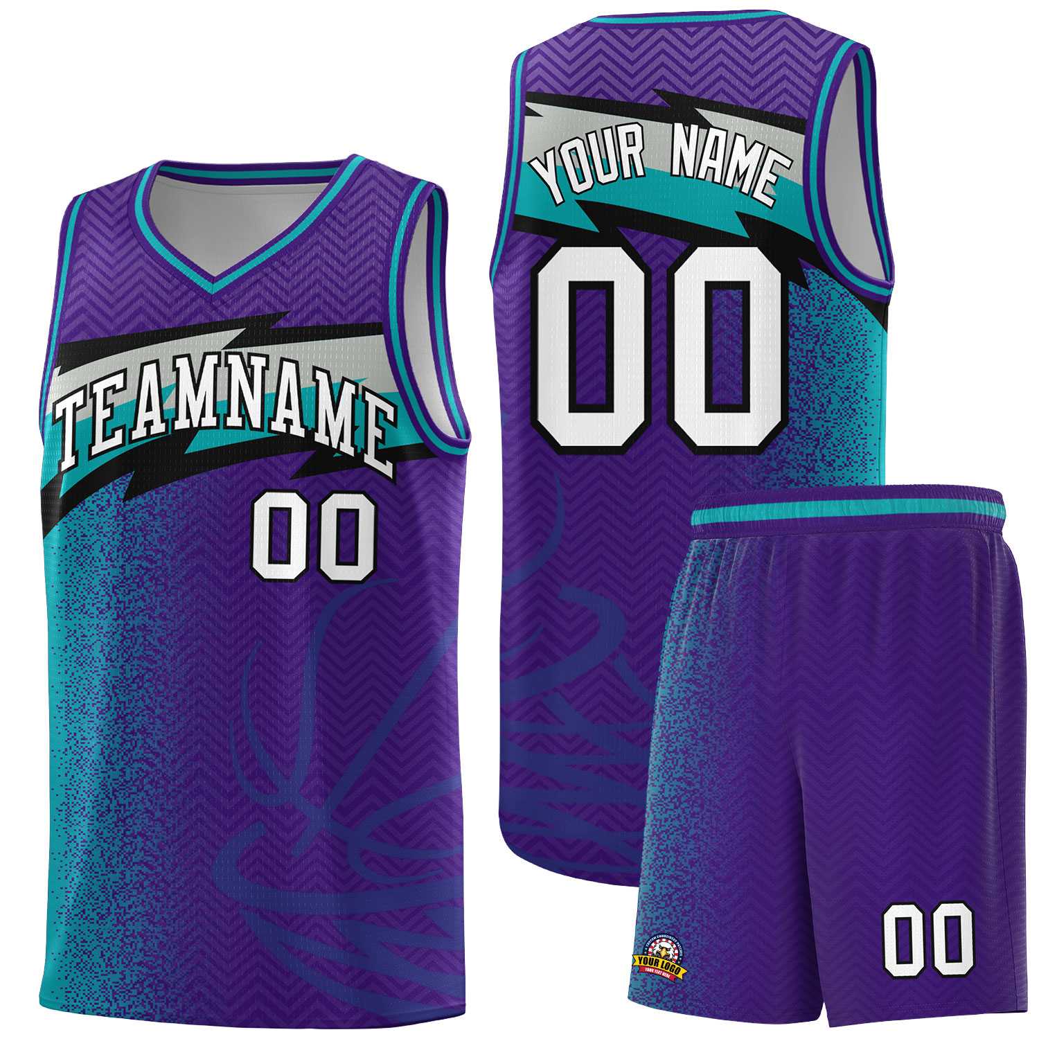 Custom Purple Dot Scatter Graffiti Pattern Sports Uniform Basketball Jersey|KXKSHOP