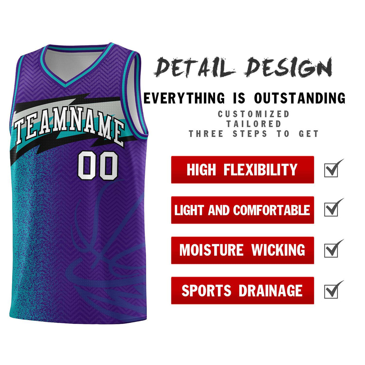 Custom Purple Dot Scatter Graffiti Pattern Sports Uniform Basketball Jersey|KXKSHOP