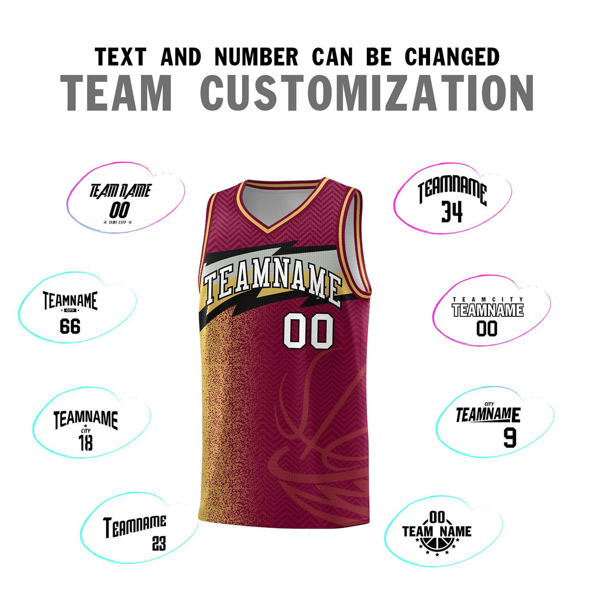 Custom Crimson Dot Scatter Graffiti Pattern Sports Uniform Basketball Jersey|KXKSHOP