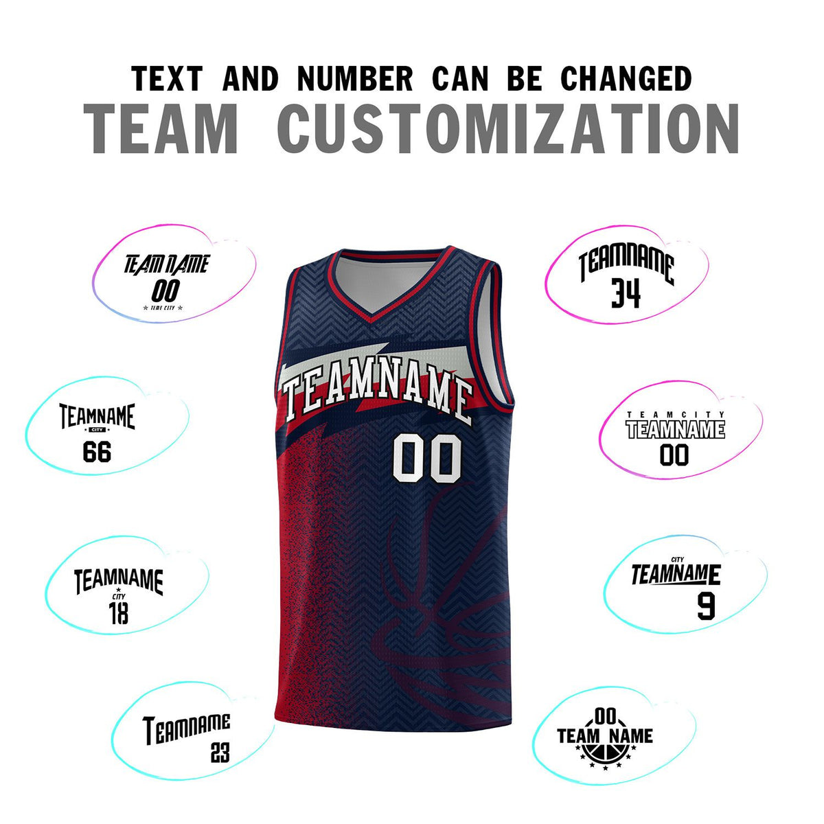 Custom Navy Dot Scatter Graffiti Pattern Sports Uniform Basketball Jersey|KXKSHOP