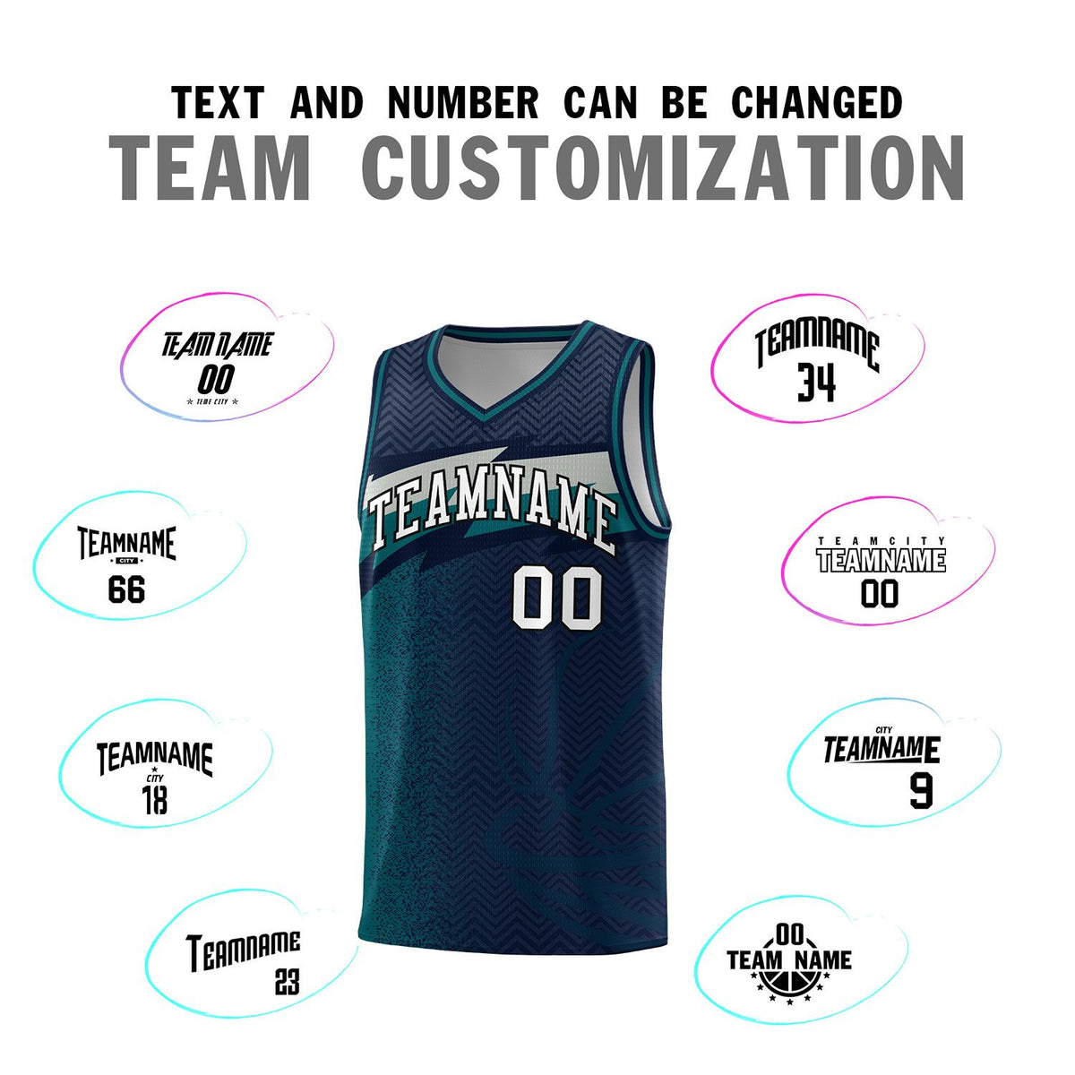 Custom Navy Dot Scatter Graffiti Pattern Sports Uniform Basketball Jersey|KXKSHOP