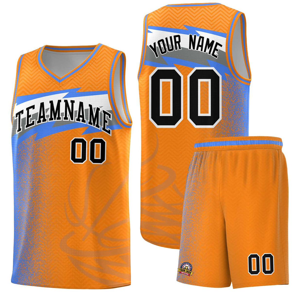 Custom Broncos Orange Dot Scatter Graffiti Pattern Sports Uniform Basketball Jersey|KXKSHOP