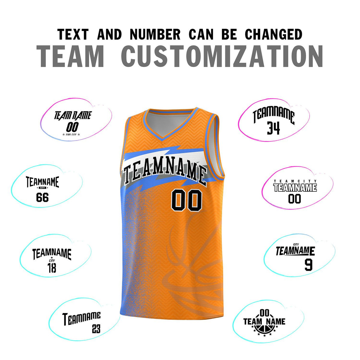 Custom Broncos Orange Dot Scatter Graffiti Pattern Sports Uniform Basketball Jersey|KXKSHOP
