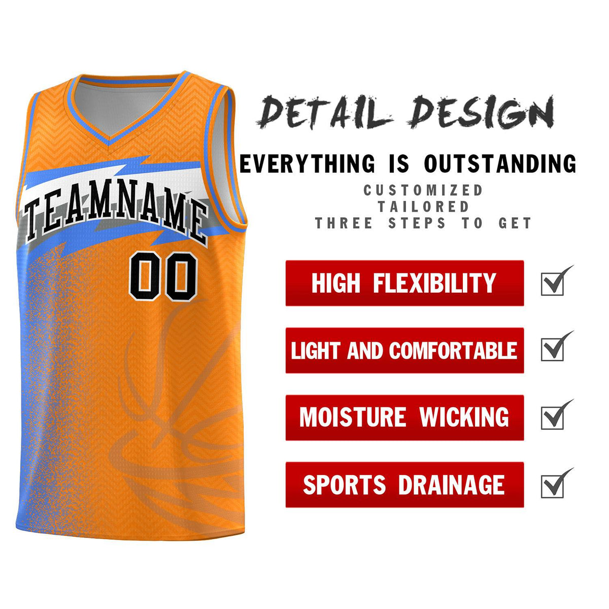 Custom Broncos Orange Dot Scatter Graffiti Pattern Sports Uniform Basketball Jersey|KXKSHOP