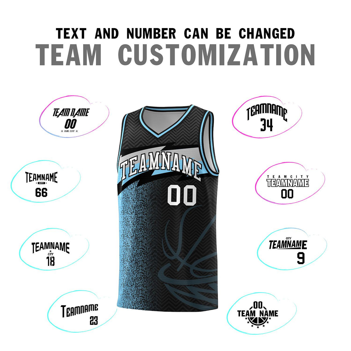Custom Black Dot Scatter Graffiti Pattern Sports Uniform Basketball Jersey|KXKSHOP