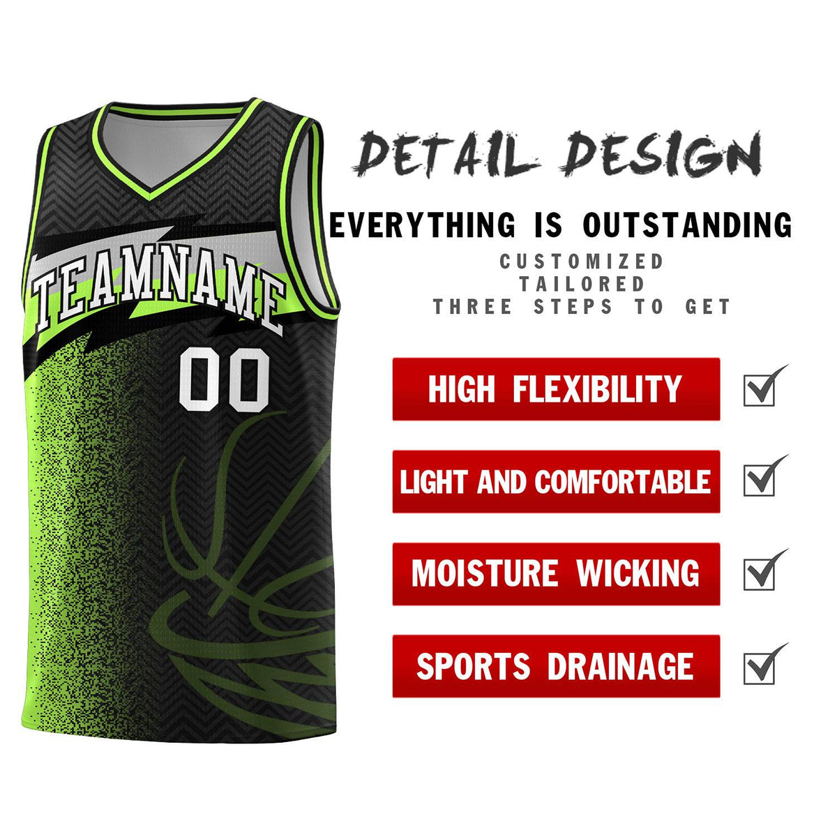 Custom Black Dot Scatter Graffiti Pattern Sports Uniform Basketball Jersey|KXKSHOP