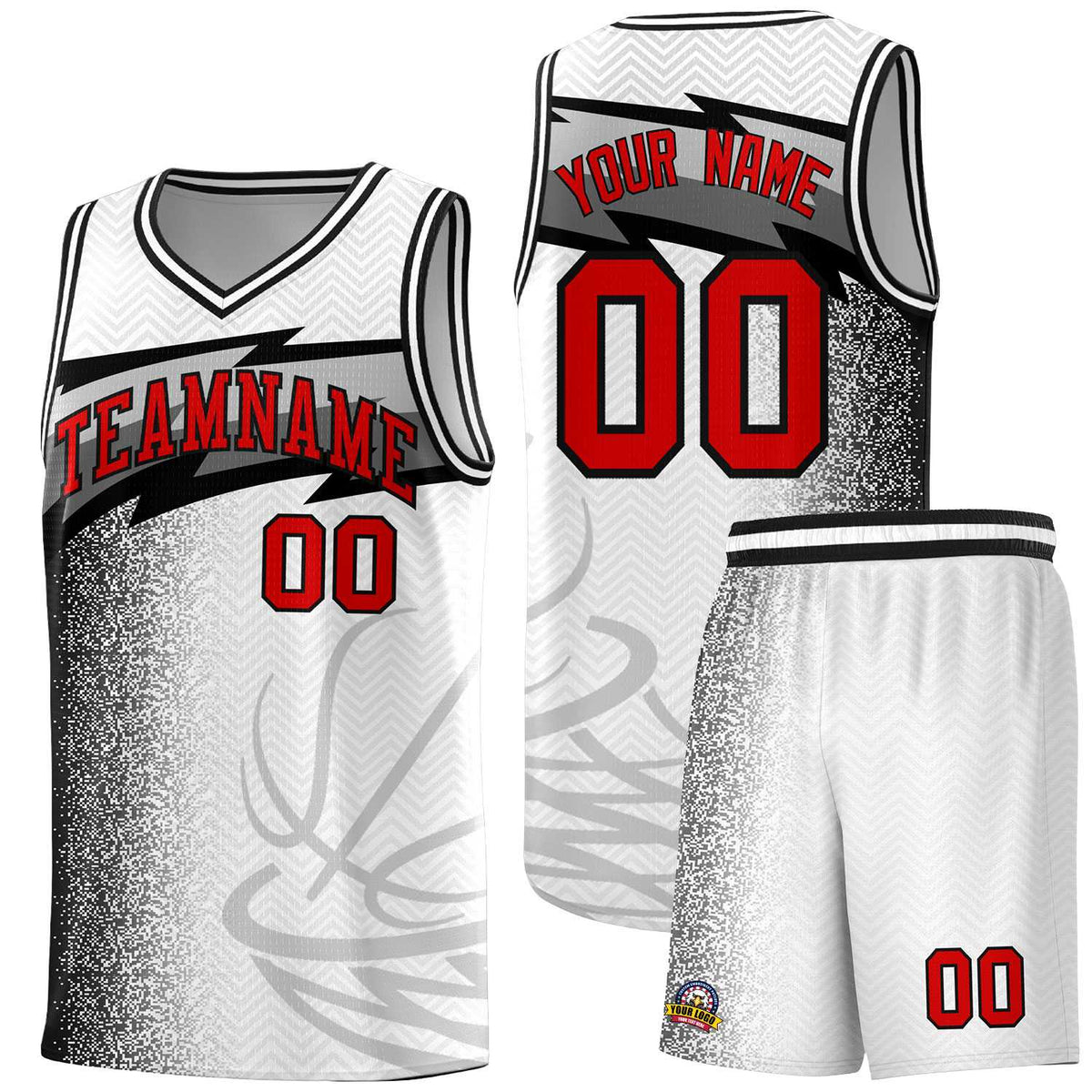 Custom White Dot Scatter Graffiti Pattern Sports Uniform Basketball Jersey|KXKSHOP