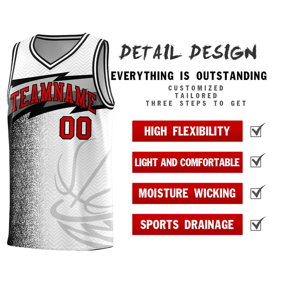 Custom White Dot Scatter Graffiti Pattern Sports Uniform Basketball Jersey|KXKSHOP