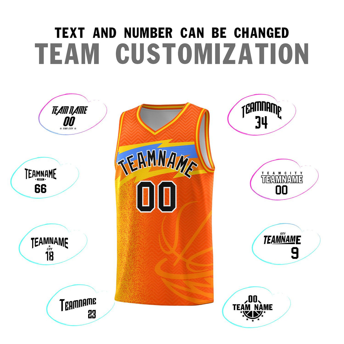 Custom Orange Dot Scatter Graffiti Pattern Sports Uniform Basketball Jersey|KXKSHOP