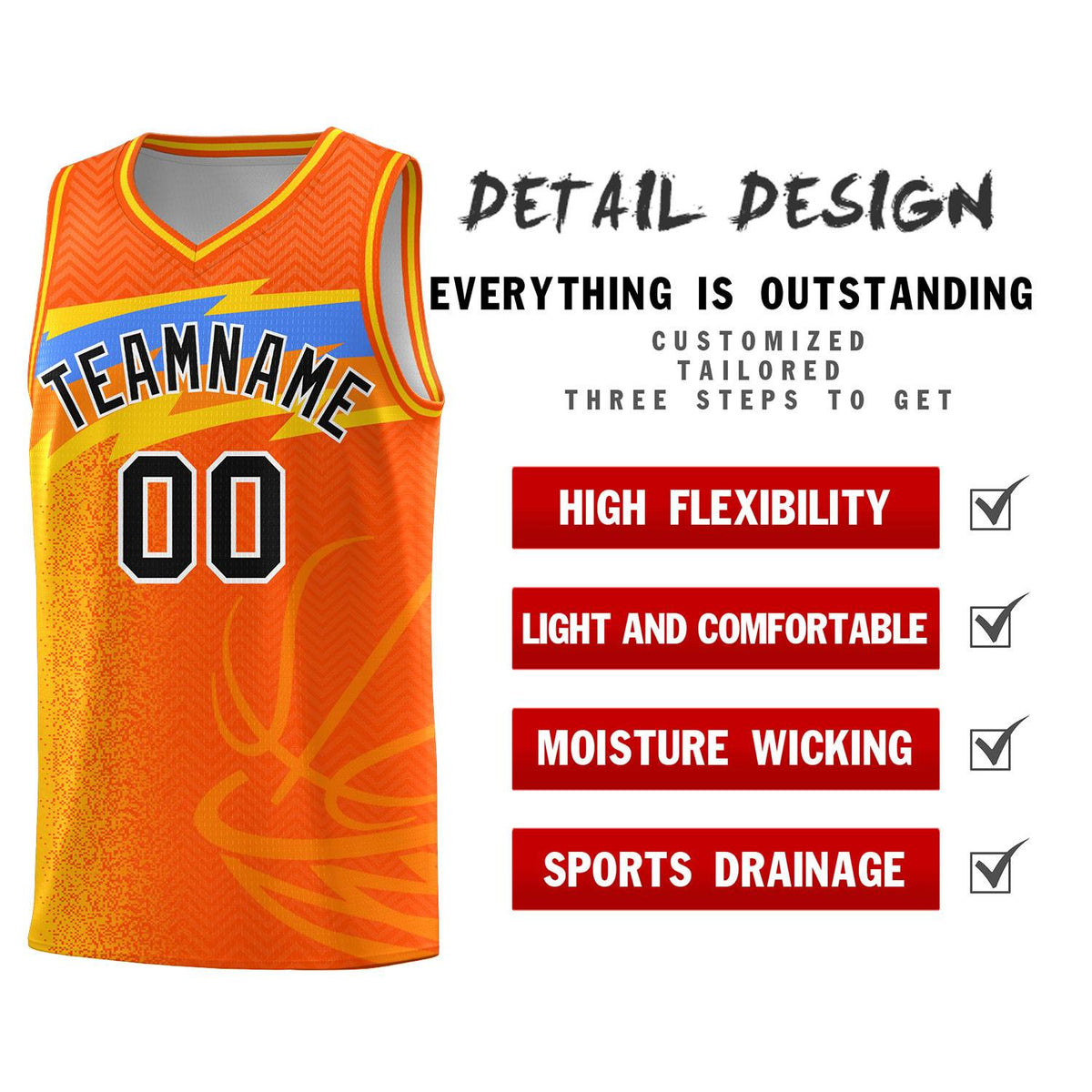 Custom Orange Dot Scatter Graffiti Pattern Sports Uniform Basketball Jersey|KXKSHOP