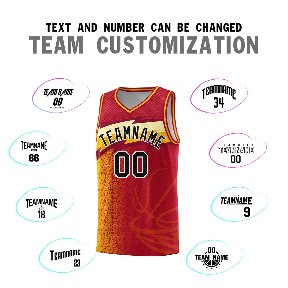Custom Red Dot Scatter Graffiti Pattern Sports Uniform Basketball Jersey|KXKSHOP
