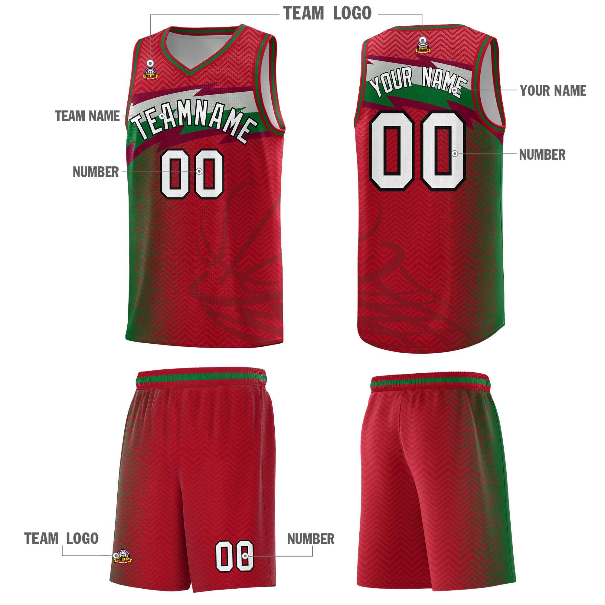 Custom Red Dot Scatter Graffiti Pattern Sports Uniform Basketball Jersey|KXKSHOP