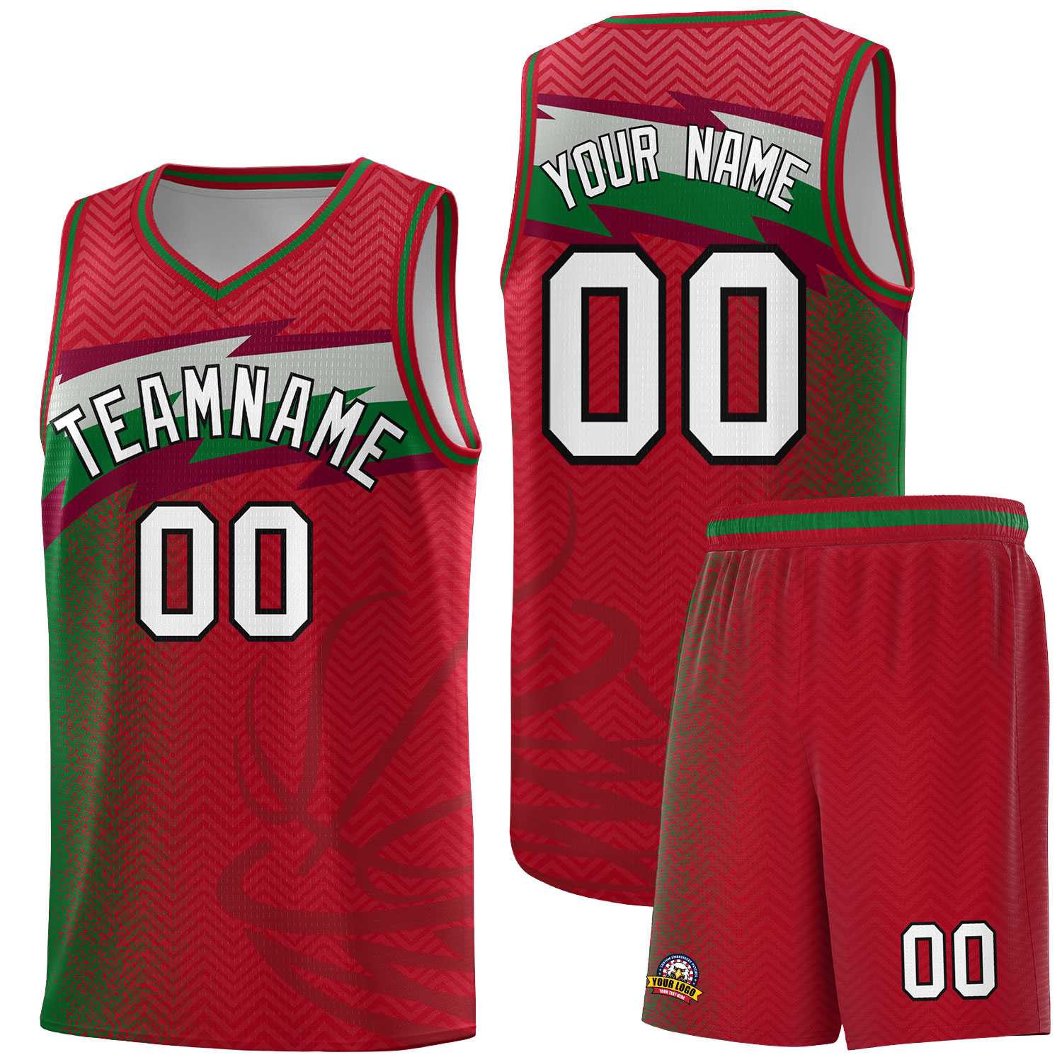 Custom Red Dot Scatter Graffiti Pattern Sports Uniform Basketball Jersey|KXKSHOP