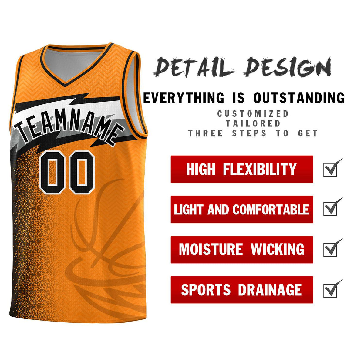 Custom Broncos Orange Dot Scatter Graffiti Pattern Sports Uniform Basketball Jersey|KXKSHOP