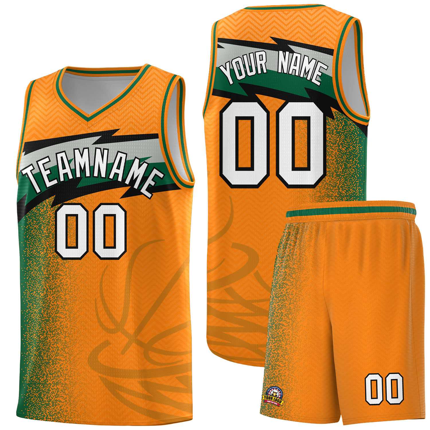 Custom Broncos Orange Dot Scatter Graffiti Pattern Sports Uniform Basketball Jersey|KXKSHOP