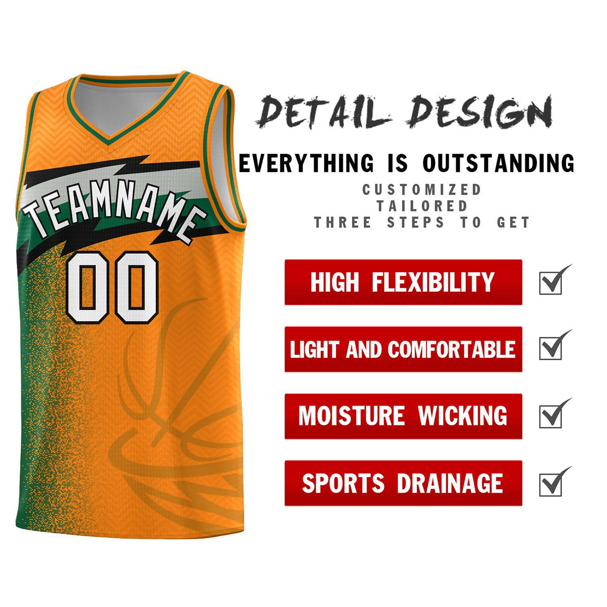 Custom Broncos Orange Dot Scatter Graffiti Pattern Sports Uniform Basketball Jersey|KXKSHOP