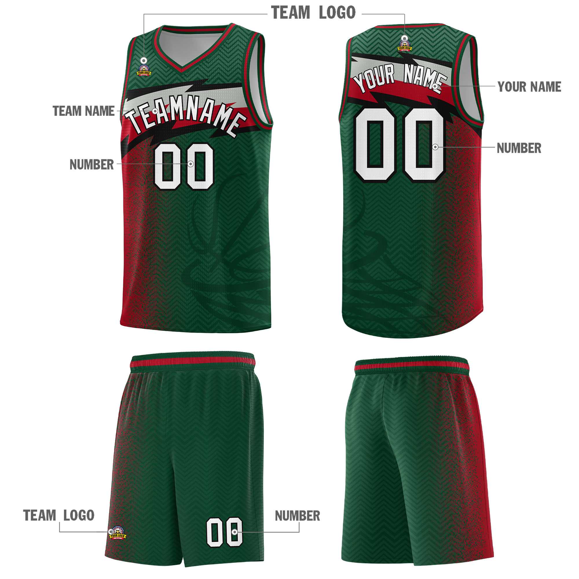 Custom Kelly Green Dot Scatter Graffiti Pattern Sports Uniform Basketball Jersey|KXKSHOP