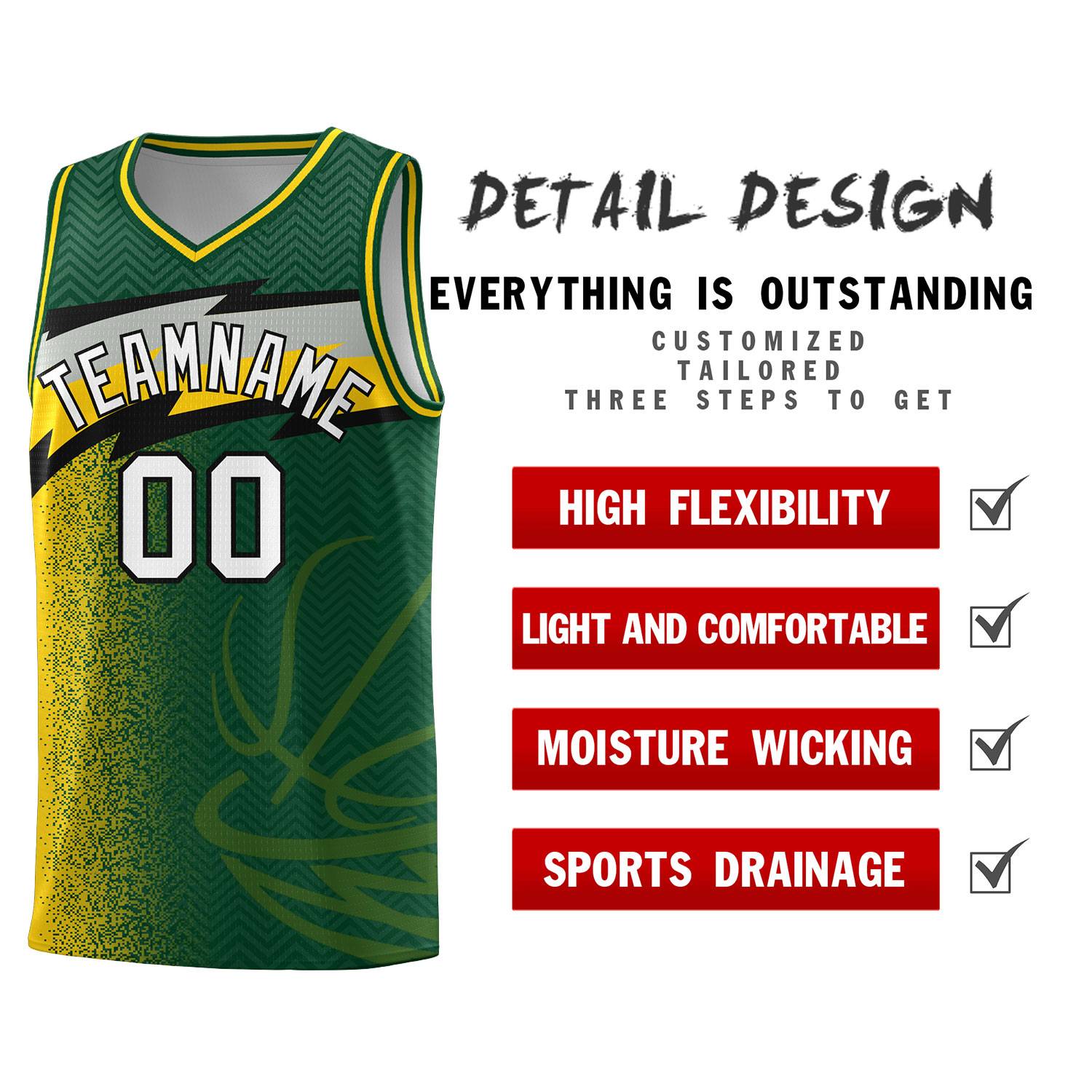 Custom Kelly Green Dot Scatter Graffiti Pattern Sports Uniform Basketball Jersey|KXKSHOP