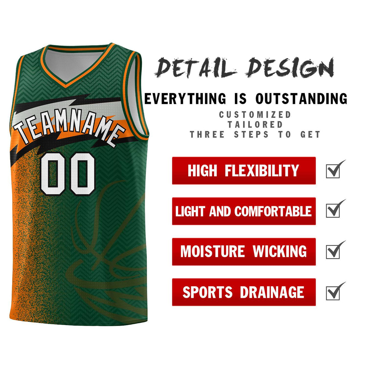 Custom Kelly Green Dot Scatter Graffiti Pattern Sports Uniform Basketball Jersey|KXKSHOP