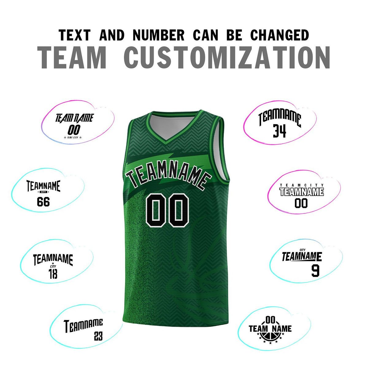 Custom Kelly Green Dot Scatter Graffiti Pattern Sports Uniform Basketball Jersey|KXKSHOP
