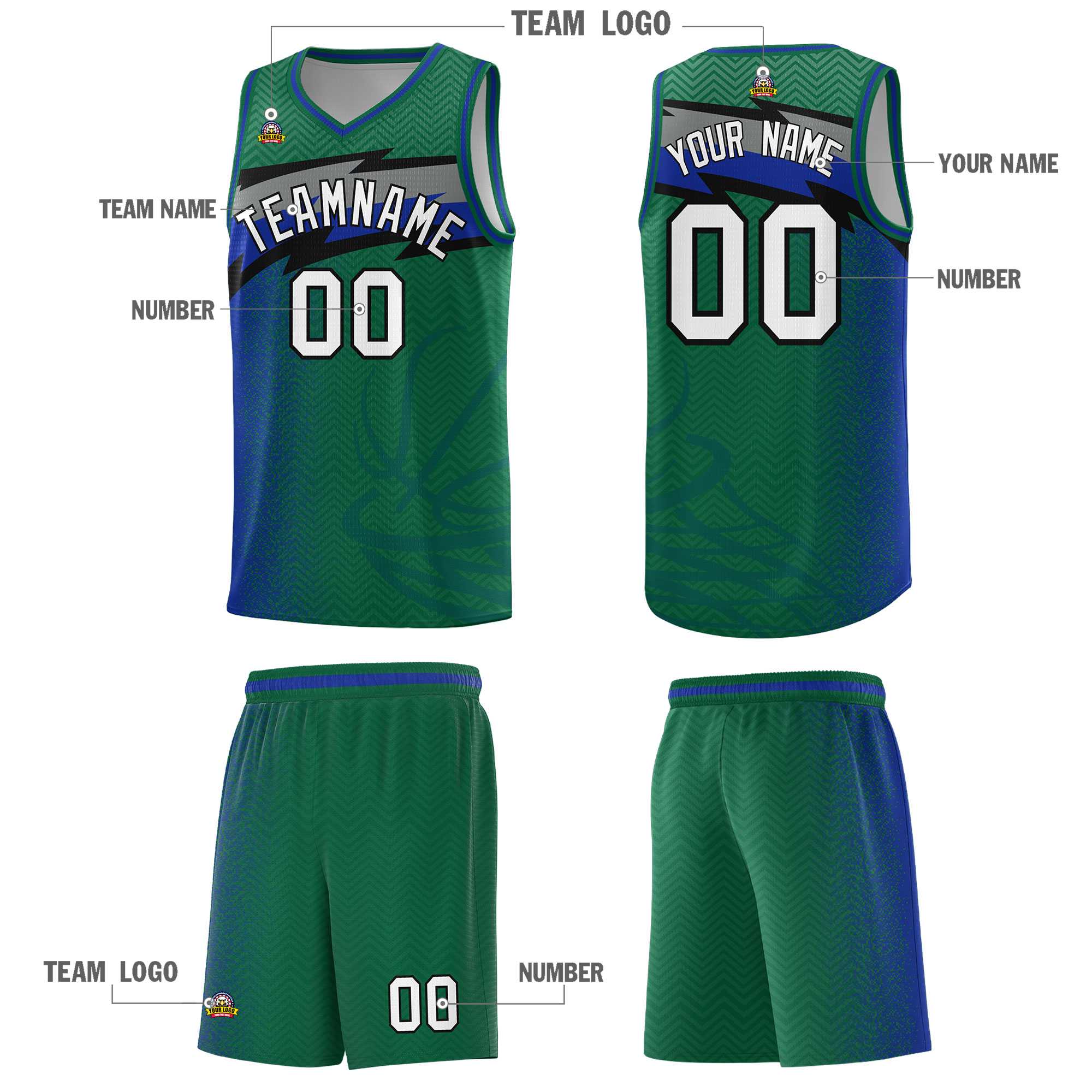Custom Kelly Green Dot Scatter Graffiti Pattern Sports Uniform Basketball Jersey|KXKSHOP