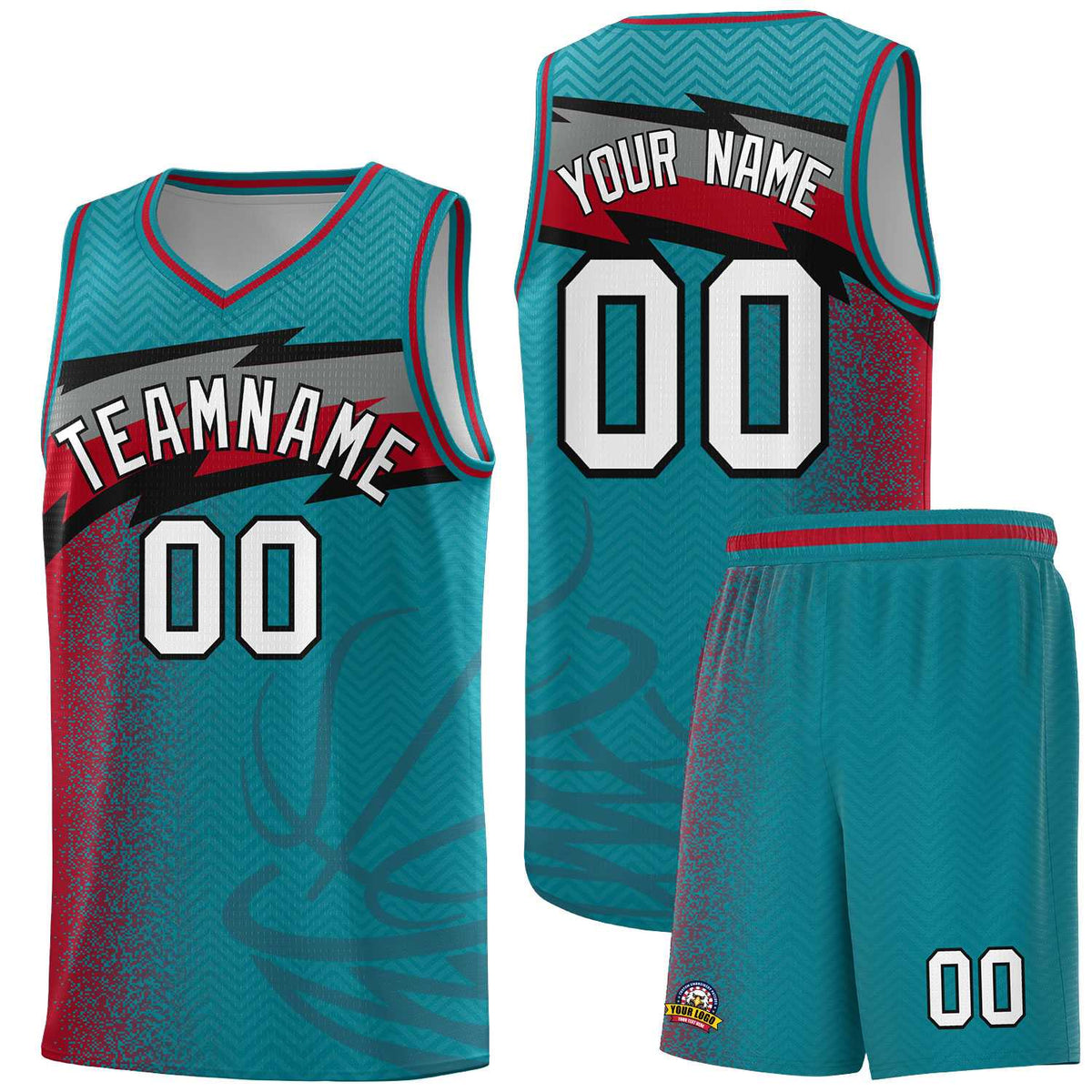 Custom Aqua Dot Scatter Graffiti Pattern Sports Uniform Basketball Jersey|KXKSHOP