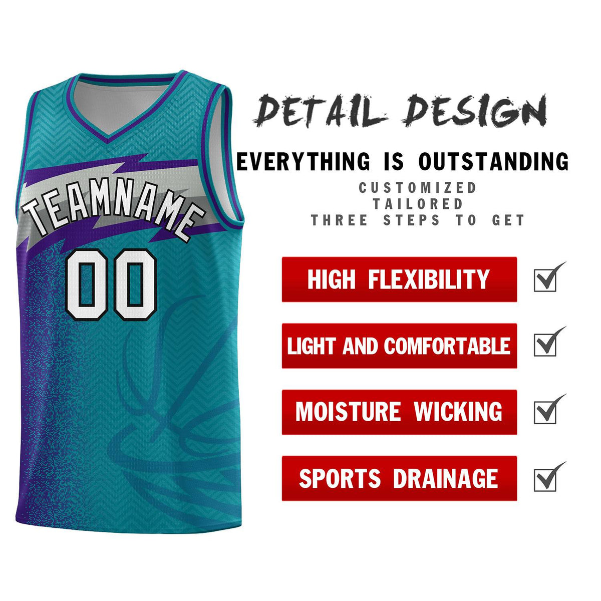 Custom Aqua Dot Scatter Graffiti Pattern Sports Uniform Basketball Jersey|KXKSHOP