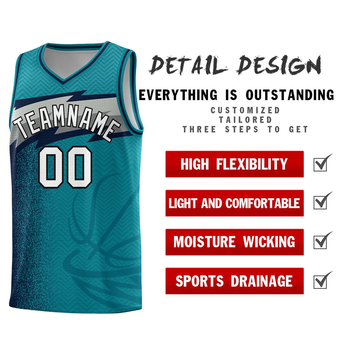 Custom Aqua Dot Scatter Graffiti Pattern Sports Uniform Basketball Jersey|KXKSHOP