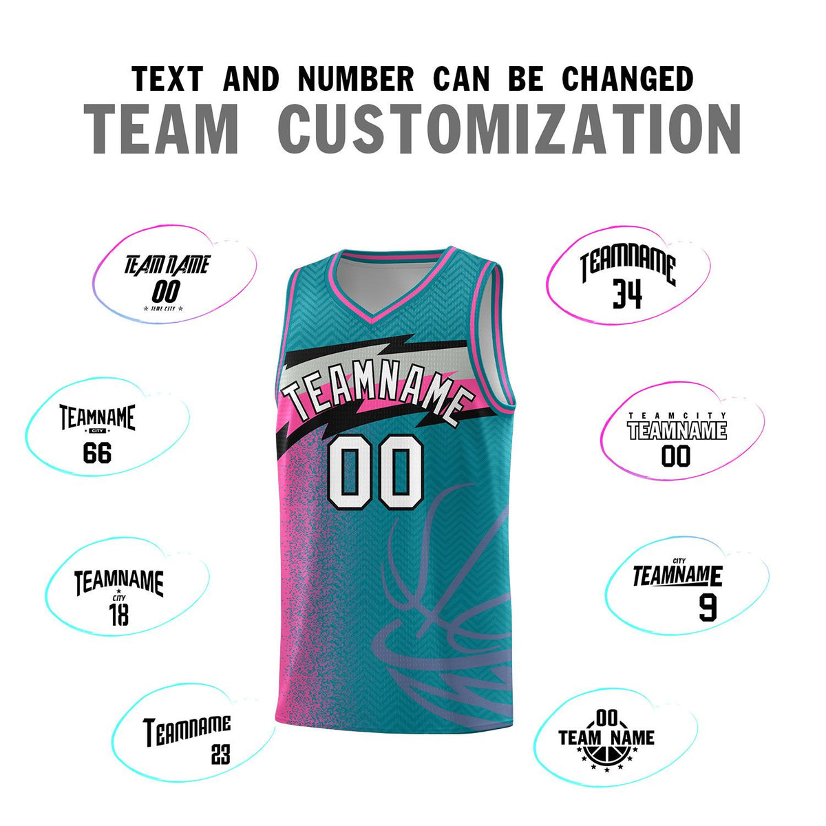 Custom Aqua Dot Scatter Graffiti Pattern Sports Uniform Basketball Jersey|KXKSHOP