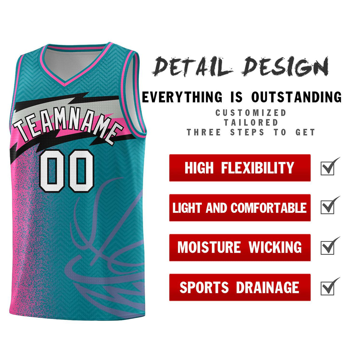 Custom Aqua Dot Scatter Graffiti Pattern Sports Uniform Basketball Jersey|KXKSHOP