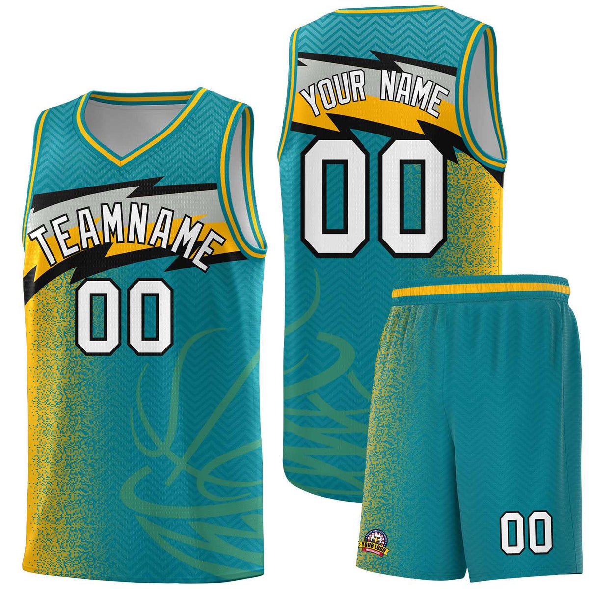 Custom Aqua Dot Scatter Graffiti Pattern Sports Uniform Basketball Jersey|KXKSHOP