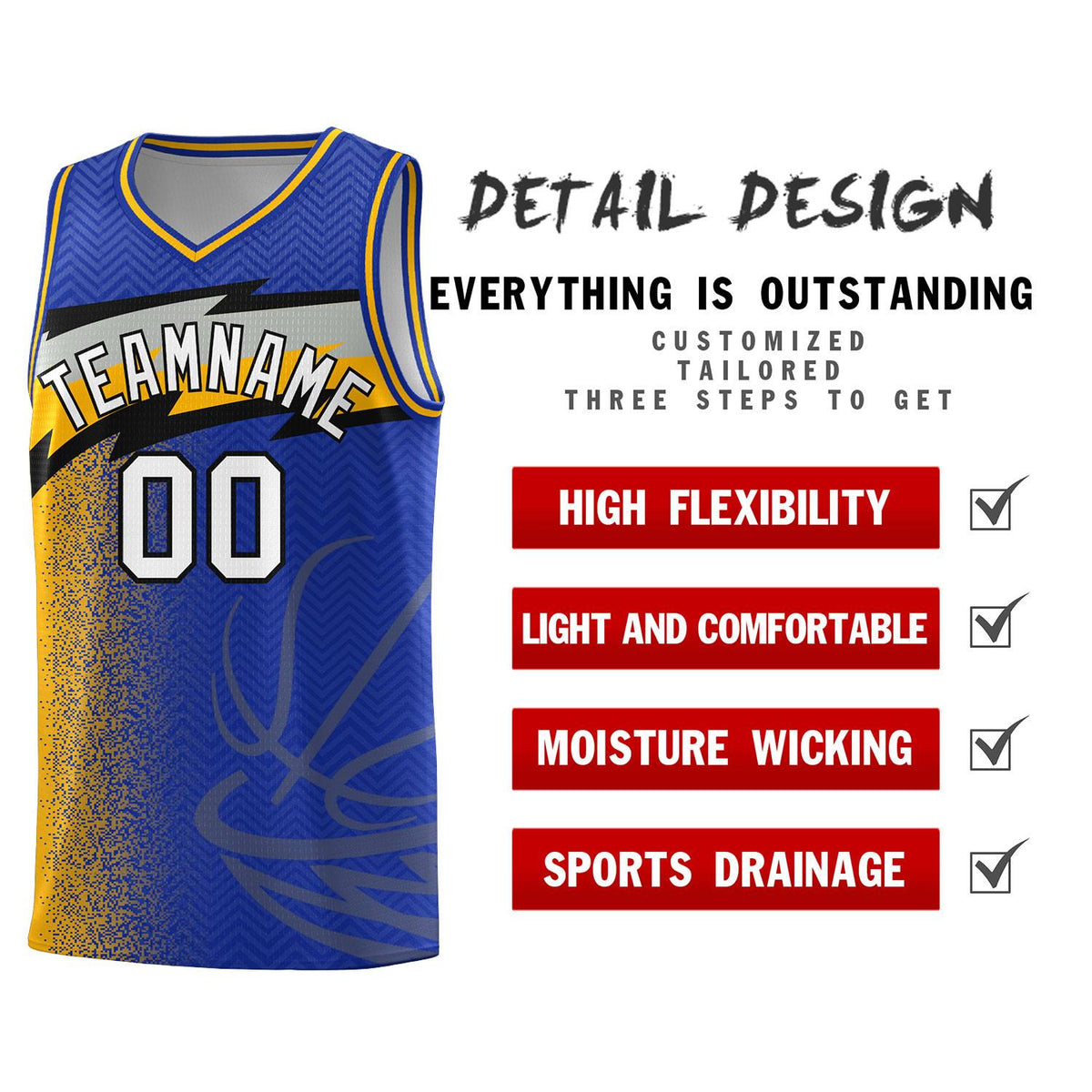 Custom Royal Dot Scatter Graffiti Pattern Sports Uniform Basketball Jersey|KXKSHOP