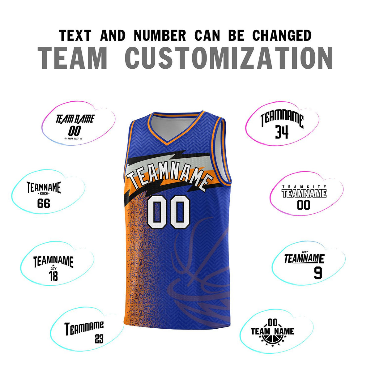 Custom Royal Dot Scatter Graffiti Pattern Sports Uniform Basketball Jersey|KXKSHOP