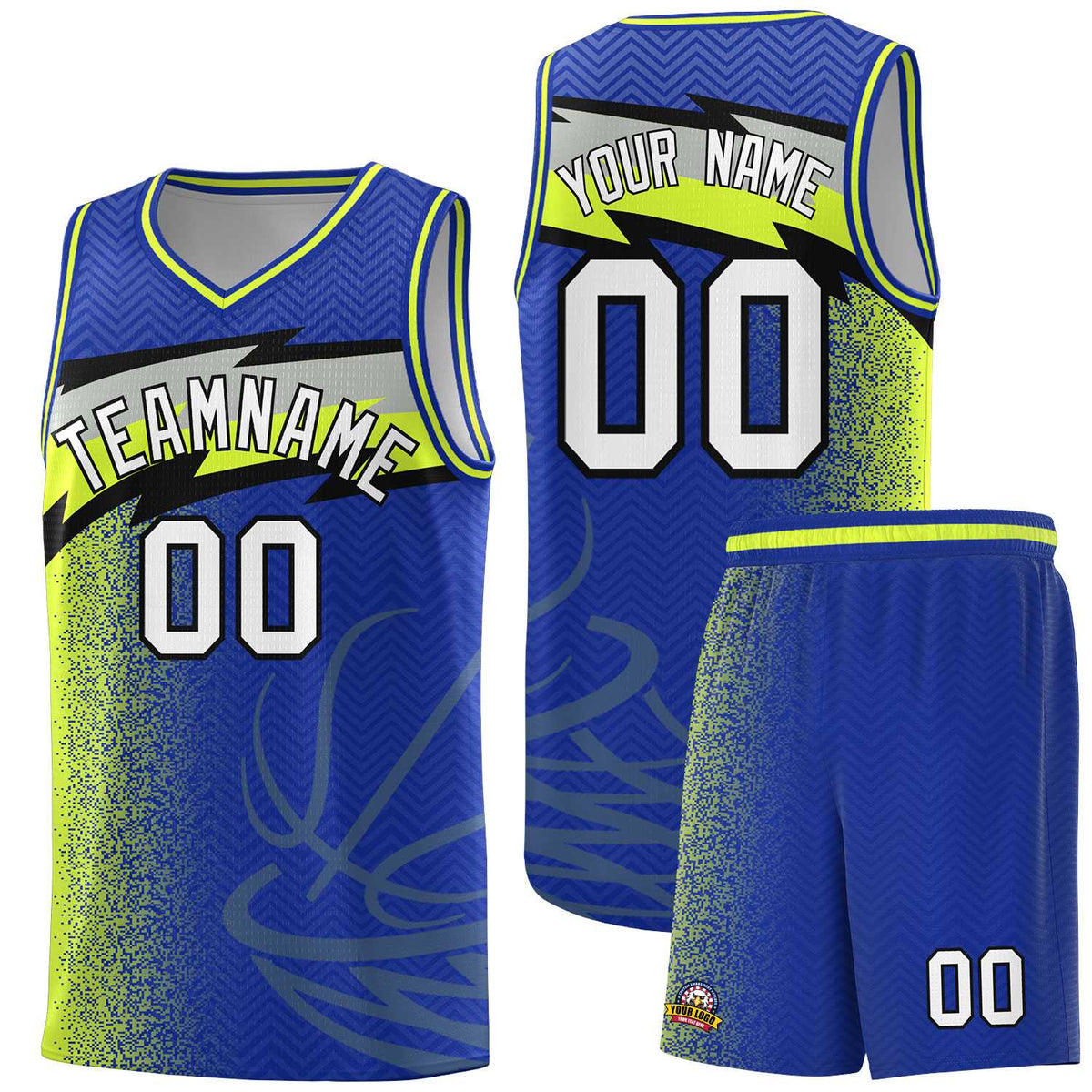 Custom Royal Dot Scatter Graffiti Pattern Sports Uniform Basketball Jersey|KXKSHOP