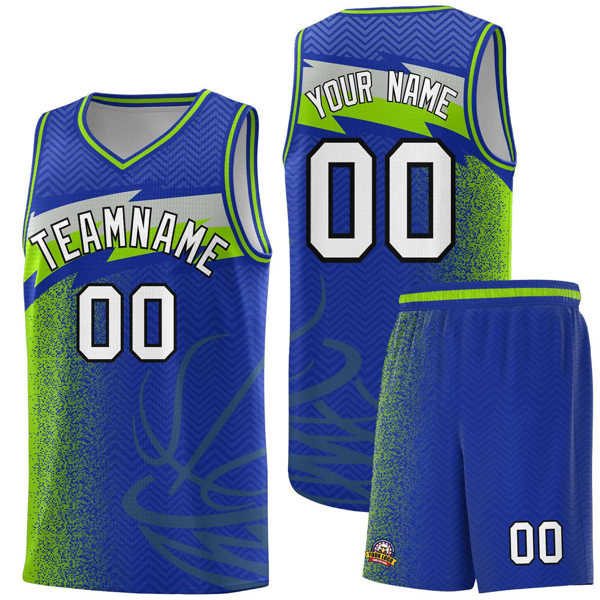 Custom Royal Dot Scatter Graffiti Pattern Sports Uniform Basketball Jersey|KXKSHOP