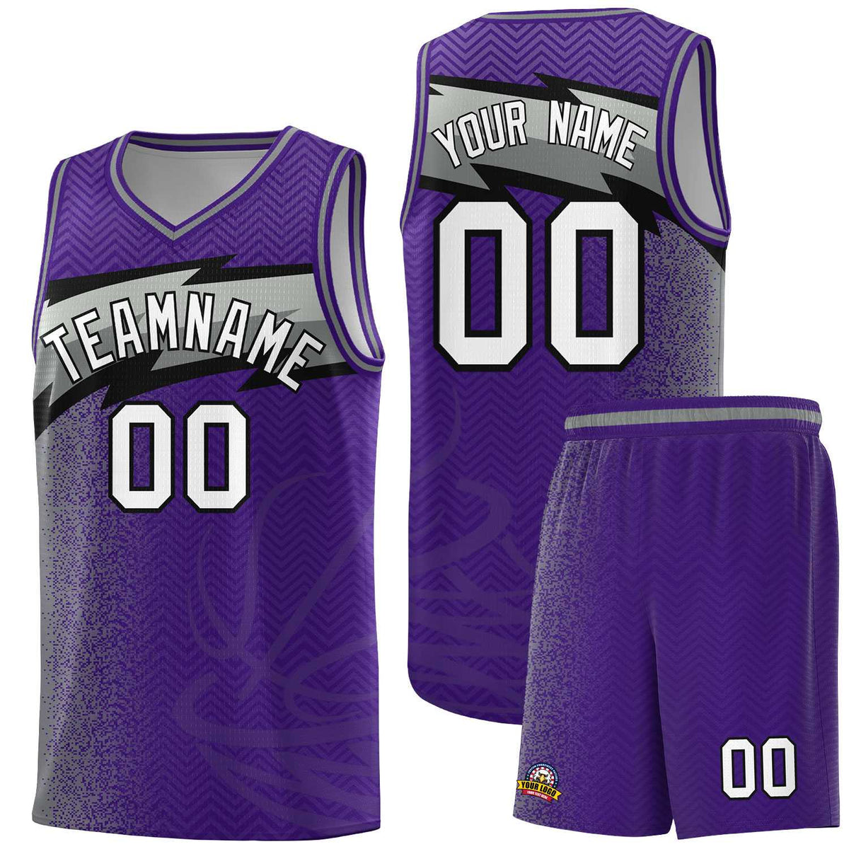 Custom Purple Dot Scatter Graffiti Pattern Sports Uniform Basketball Jersey|KXKSHOP