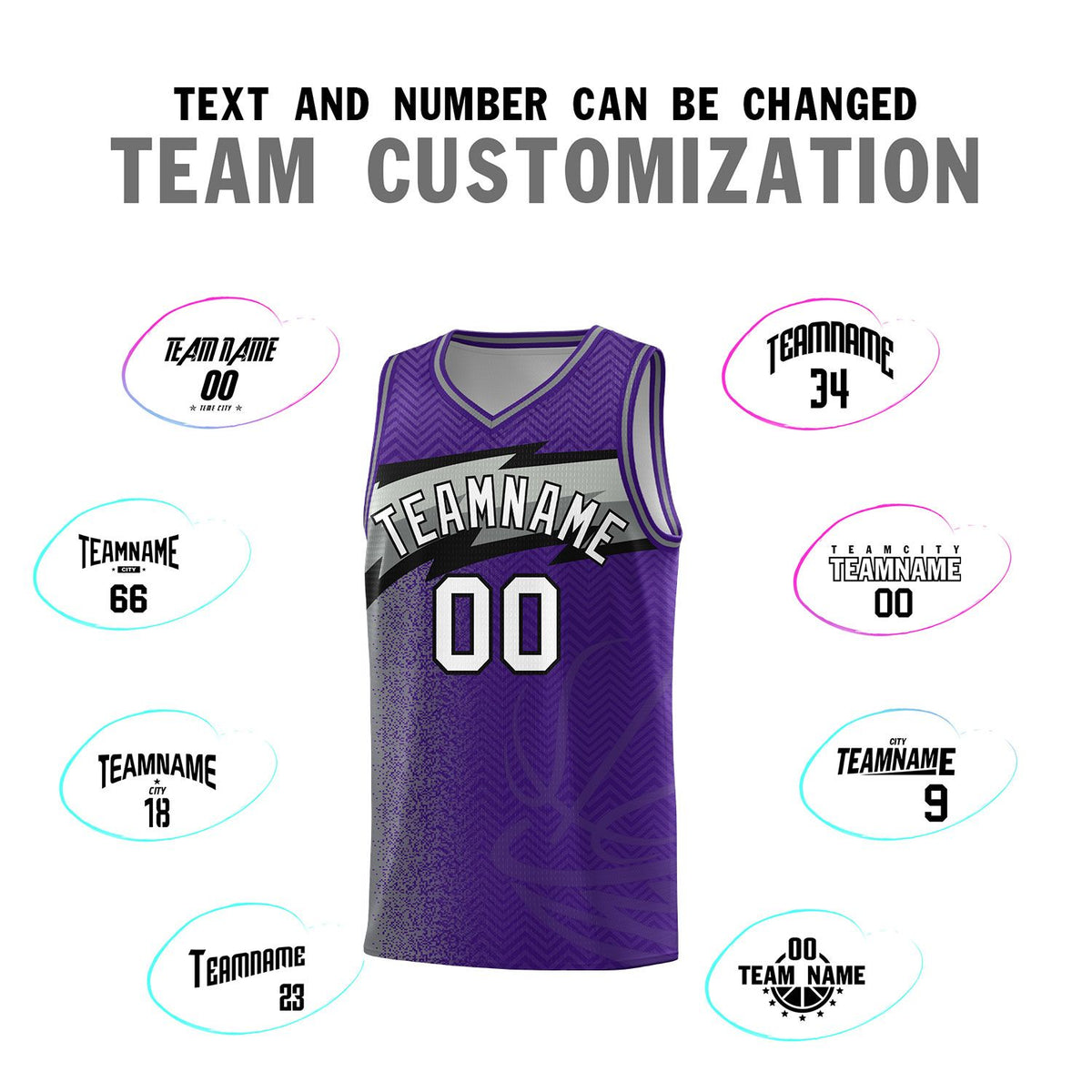 Custom Purple Dot Scatter Graffiti Pattern Sports Uniform Basketball Jersey|KXKSHOP
