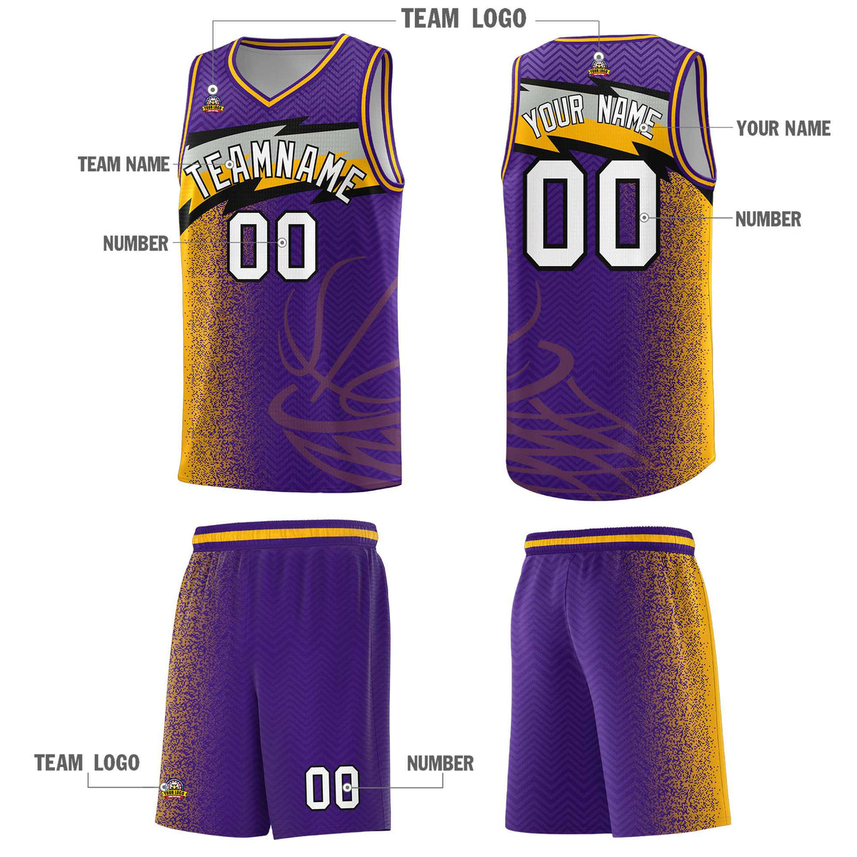 Custom Purple Dot Scatter Graffiti Pattern Sports Uniform Basketball Jersey|KXKSHOP
