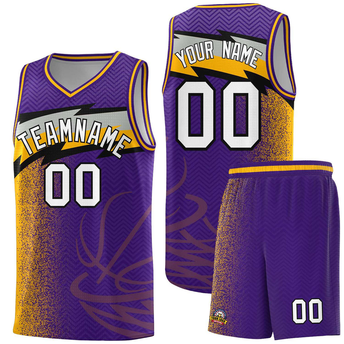 Custom Purple Dot Scatter Graffiti Pattern Sports Uniform Basketball Jersey|KXKSHOP