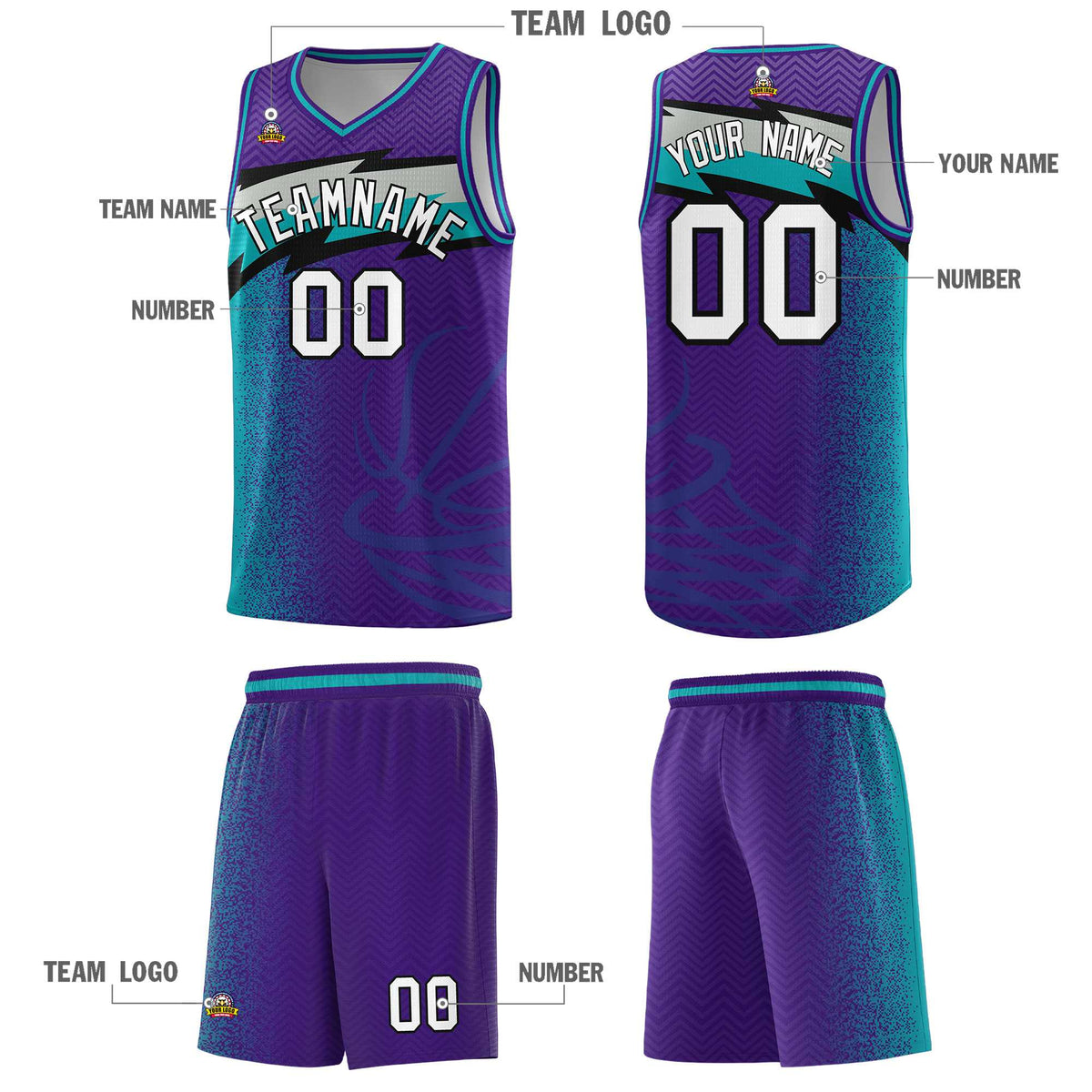 Custom Purple Dot Scatter Graffiti Pattern Sports Uniform Basketball Jersey|KXKSHOP