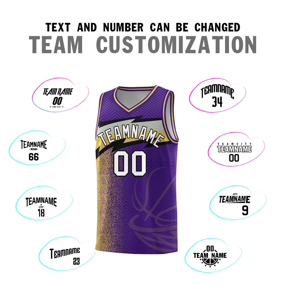 Custom Purple Dot Scatter Graffiti Pattern Sports Uniform Basketball Jersey|KXKSHOP