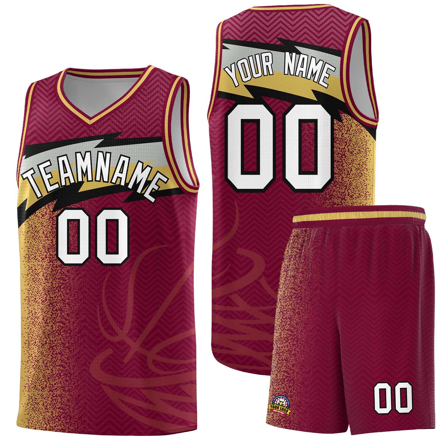 Custom Crimson Dot Scatter Graffiti Pattern Sports Uniform Basketball Jersey|KXKSHOP