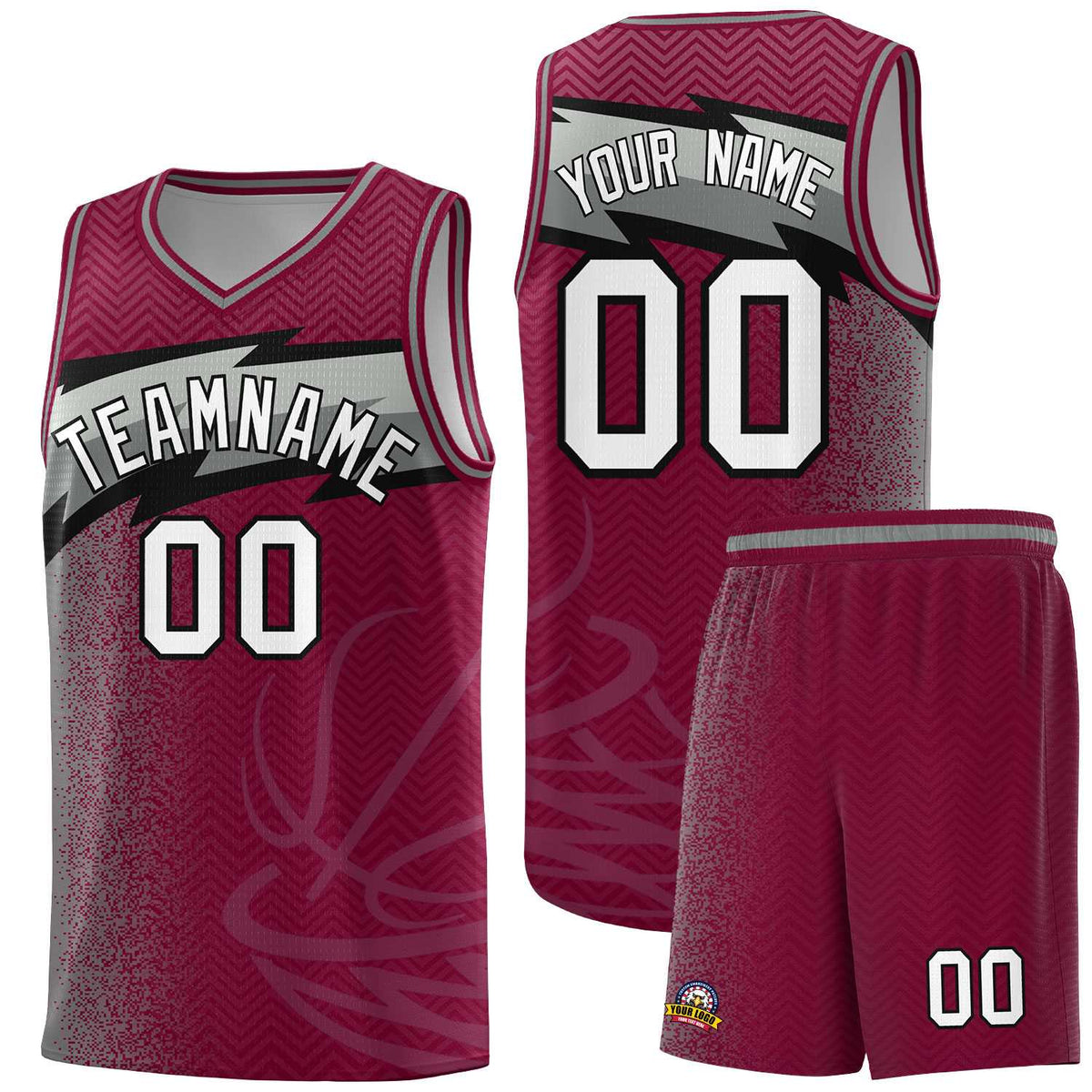 Custom Crimson Dot Scatter Graffiti Pattern Sports Uniform Basketball Jersey|KXKSHOP