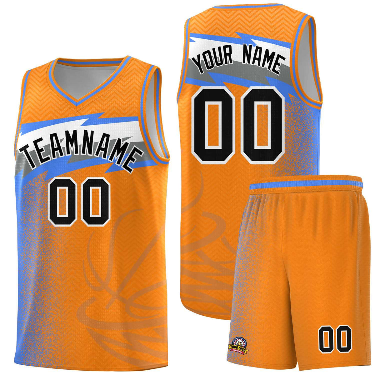 Custom Broncos Orange Dot Scatter Graffiti Pattern Sports Uniform Basketball Jersey|KXKSHOP