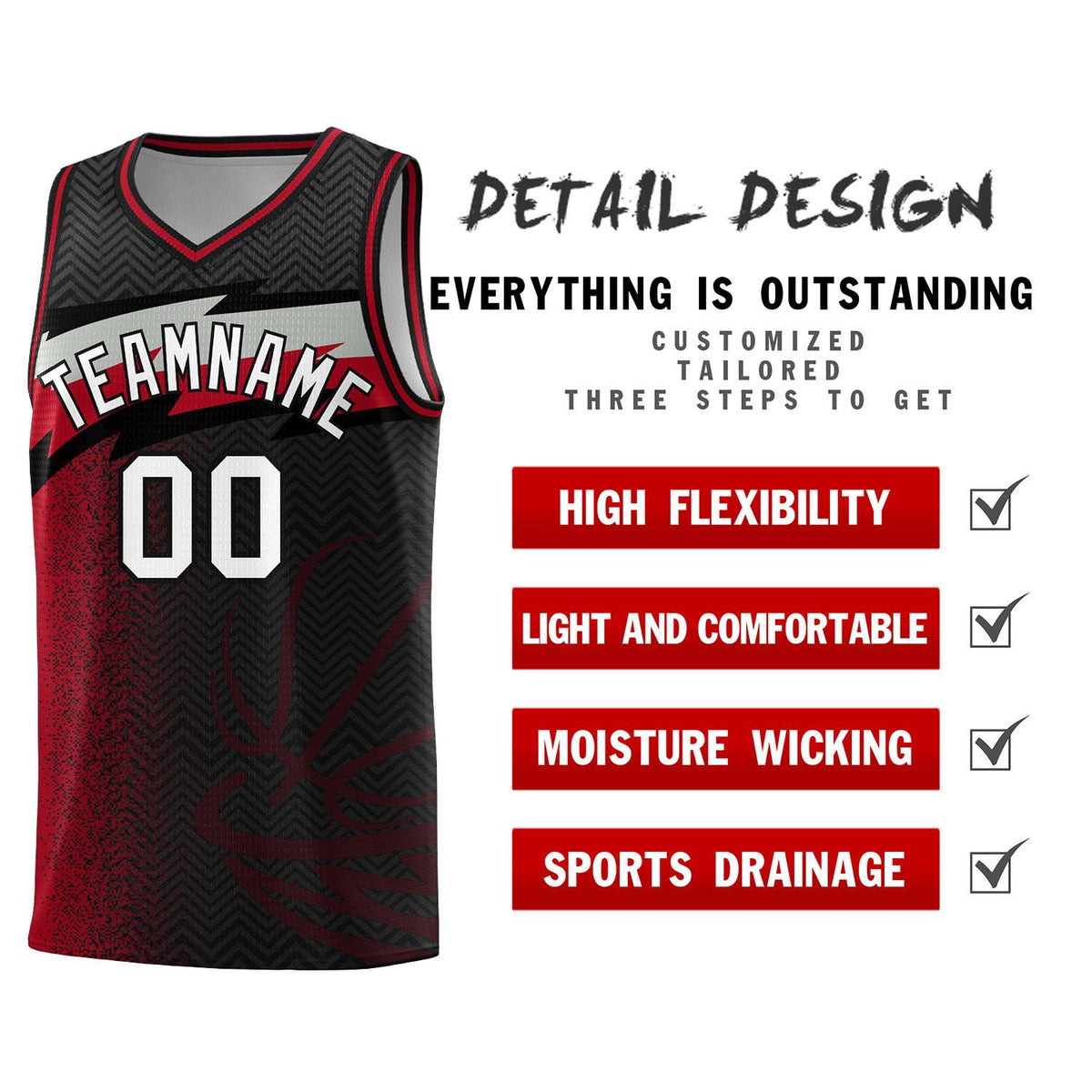 Custom Black Dot Scatter Graffiti Pattern Sports Uniform Basketball Jersey|KXKSHOP