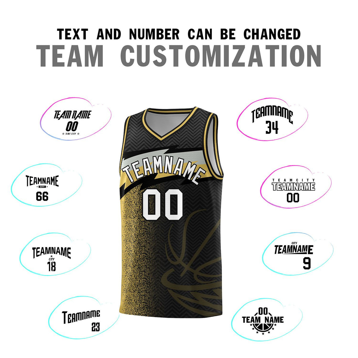 Custom Black Dot Scatter Graffiti Pattern Sports Uniform Basketball Jersey|KXKSHOP