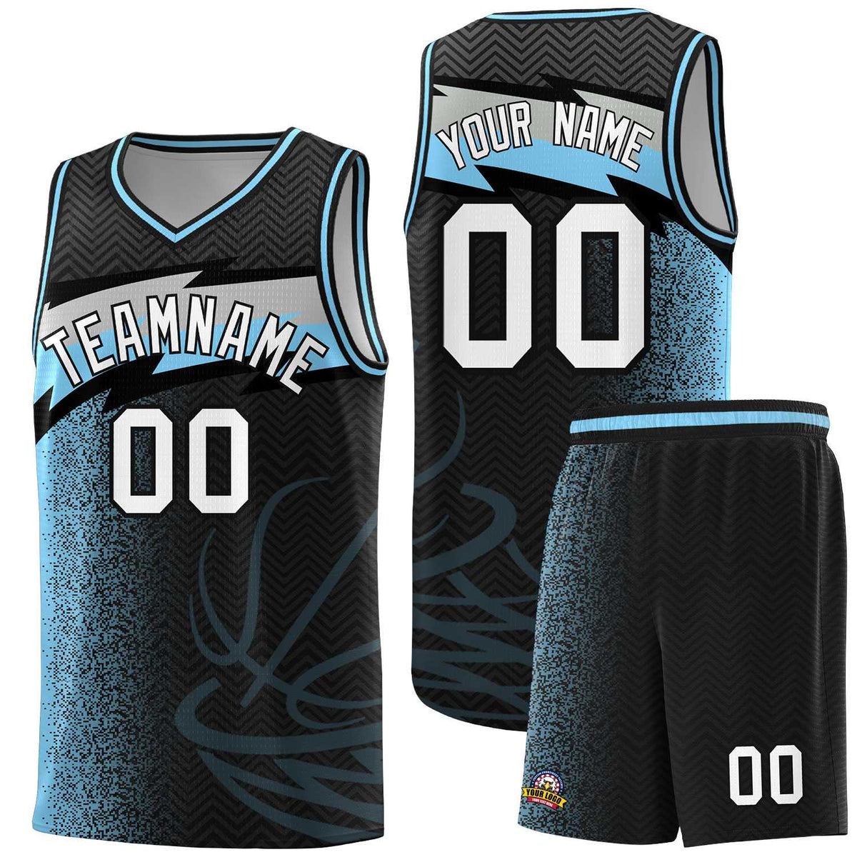 Custom Black Dot Scatter Graffiti Pattern Sports Uniform Basketball Jersey|KXKSHOP