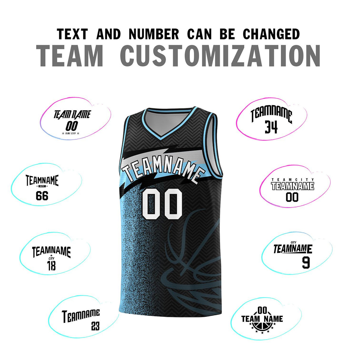Custom Black Dot Scatter Graffiti Pattern Sports Uniform Basketball Jersey|KXKSHOP