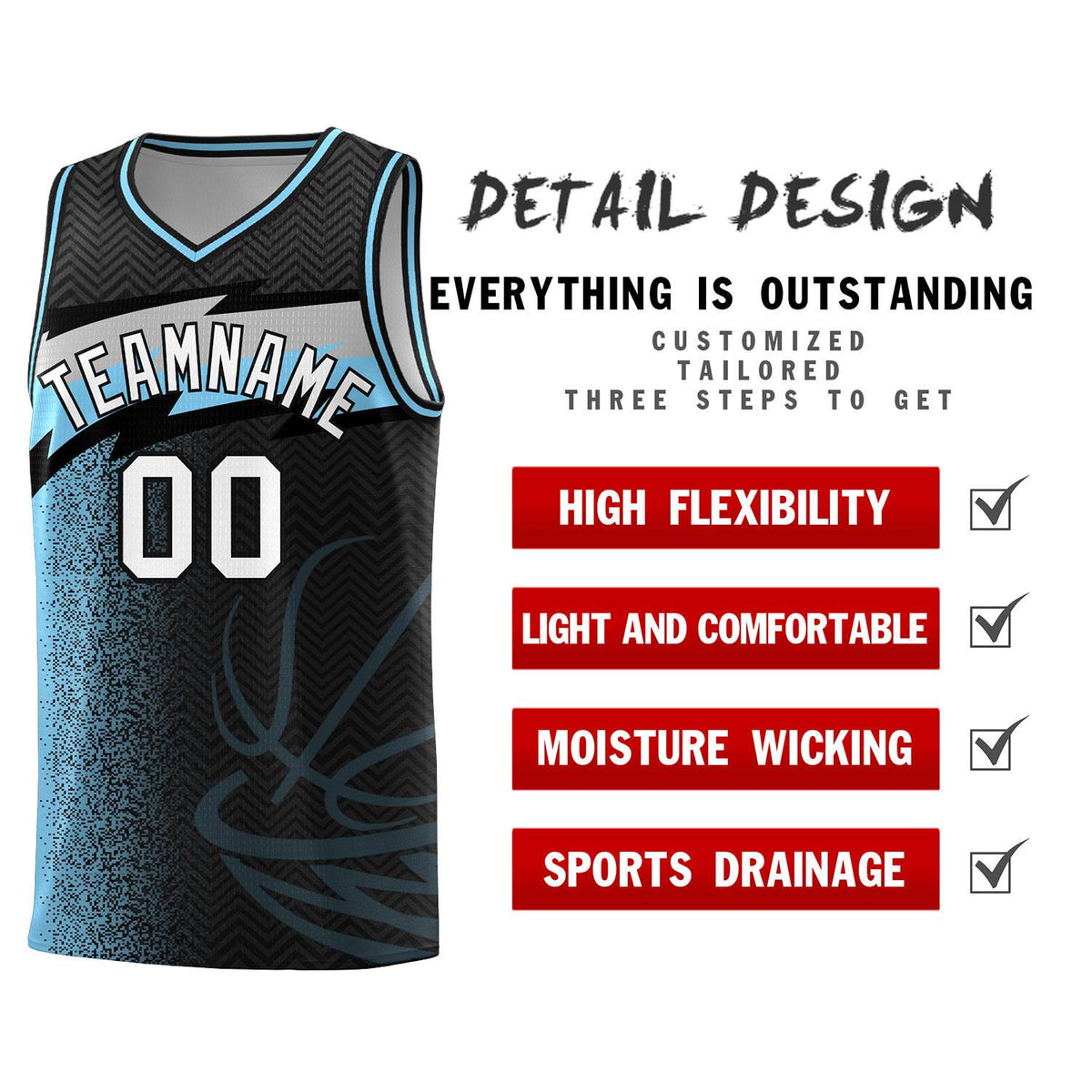 Custom Black Dot Scatter Graffiti Pattern Sports Uniform Basketball Jersey|KXKSHOP