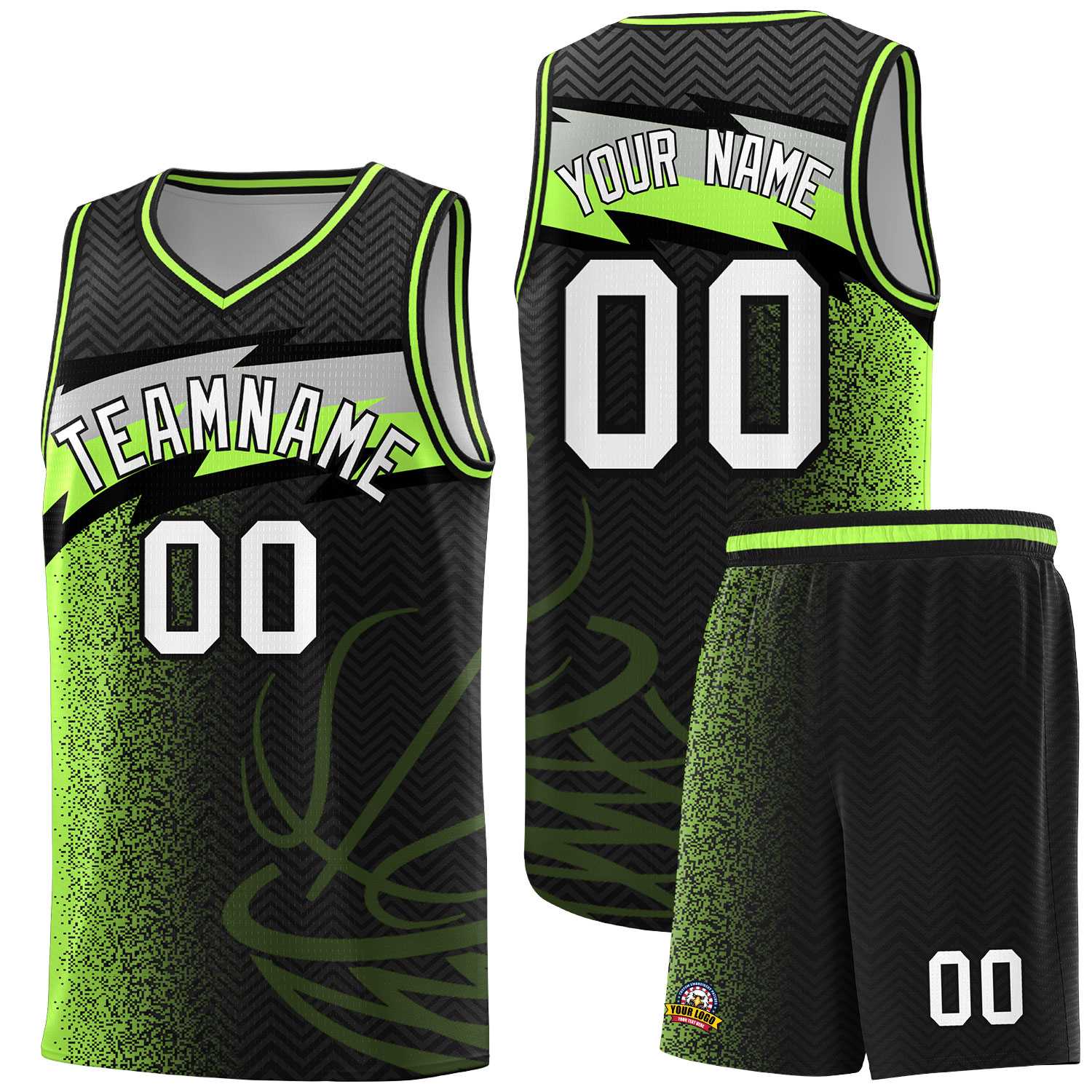Custom Black Dot Scatter Graffiti Pattern Sports Uniform Basketball Jersey|KXKSHOP